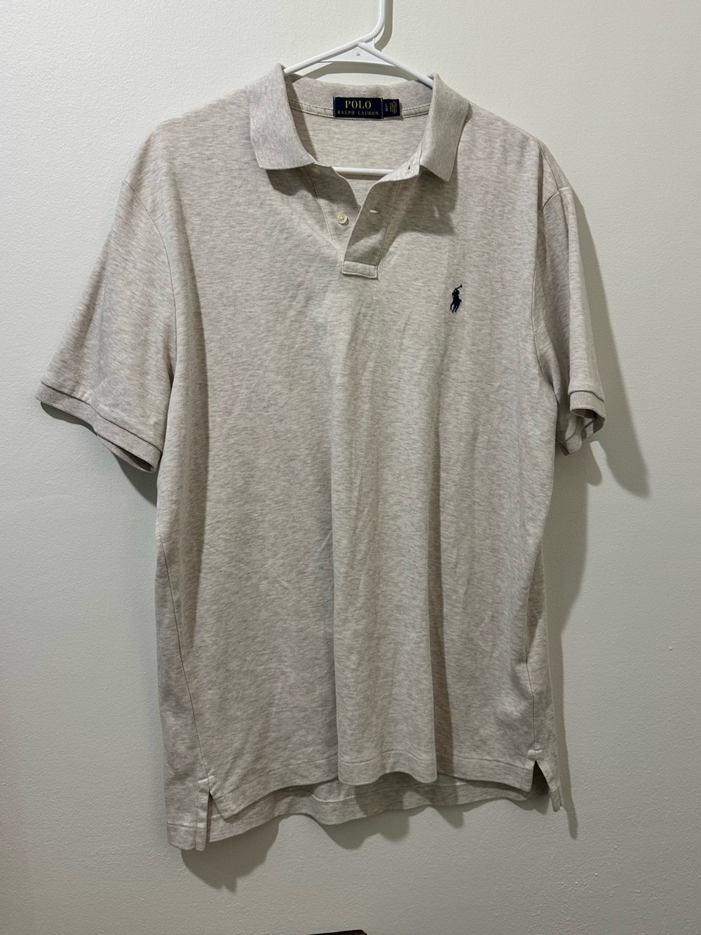 Polo by Ralph Lauren Light Tan Heathered Short-Sleeve Polo